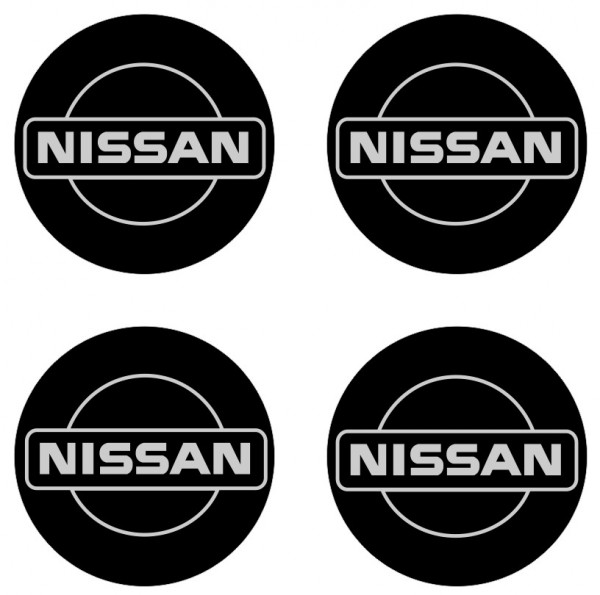 4 Autocolantes Para Centros de Jantes para NISSAN