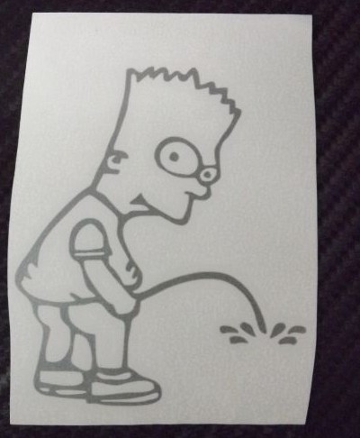 Autocolante - Bart Simpson Mijão