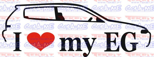 Autocolante - I love my EG