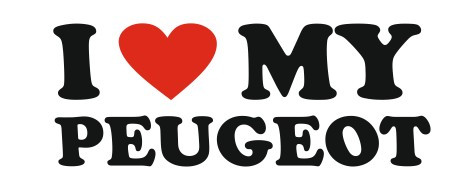 Autocolante - I love peugeot