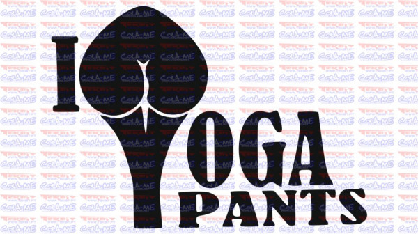 Autocolante - I Love yoga pants
