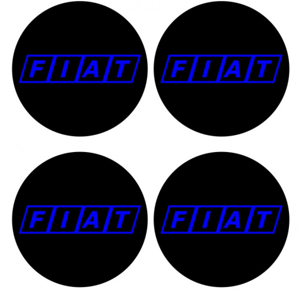 4 Autocolantes Para Centros de Jantes para Fiat