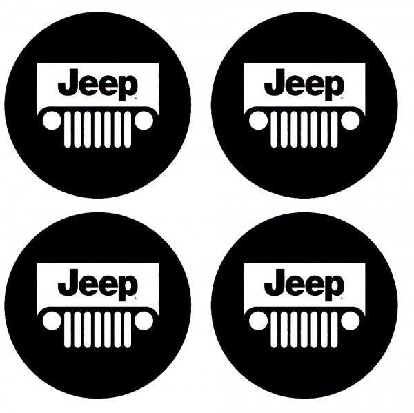 4 Autocolantes Para Centros de Jantes para Jeep