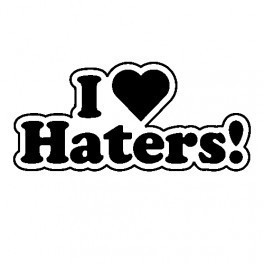 Autocolante - I Love Haters
