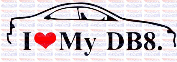 Autocolante - I Love My DB8