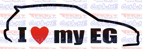 Autocolante - I love my EG