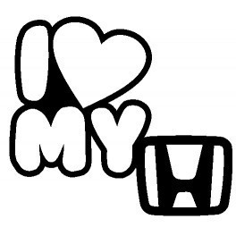 Autocolante - I Love My Honda