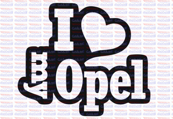 Autocolante - I Love My Opel