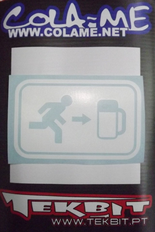 Autocolante - Saída para a Cerveja