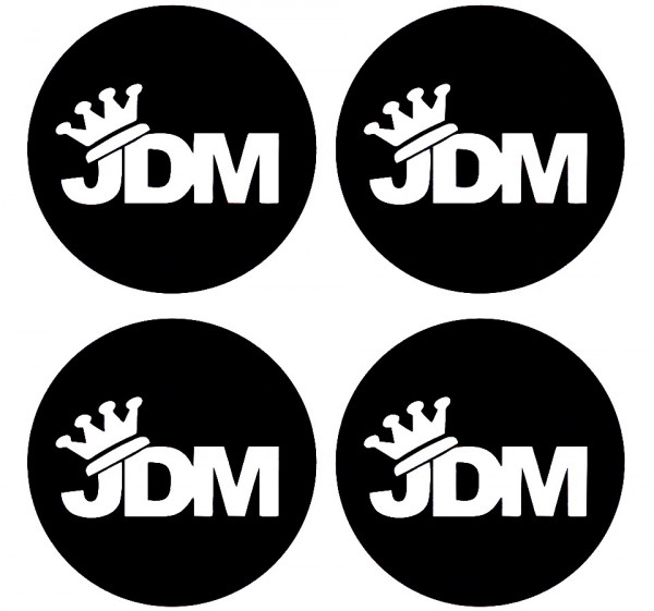 4 Autocolantes Para Centros de Jantes com JDM