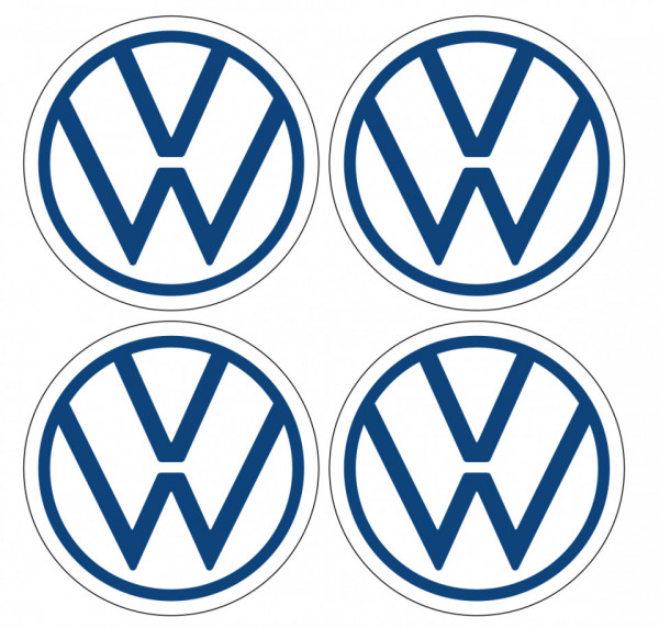 4 Autocolantes Para Centros de Jantes com Volkswagen