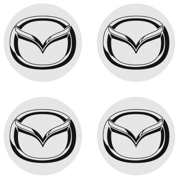 4 Autocolantes Para Centros de Jantes para MAZDA