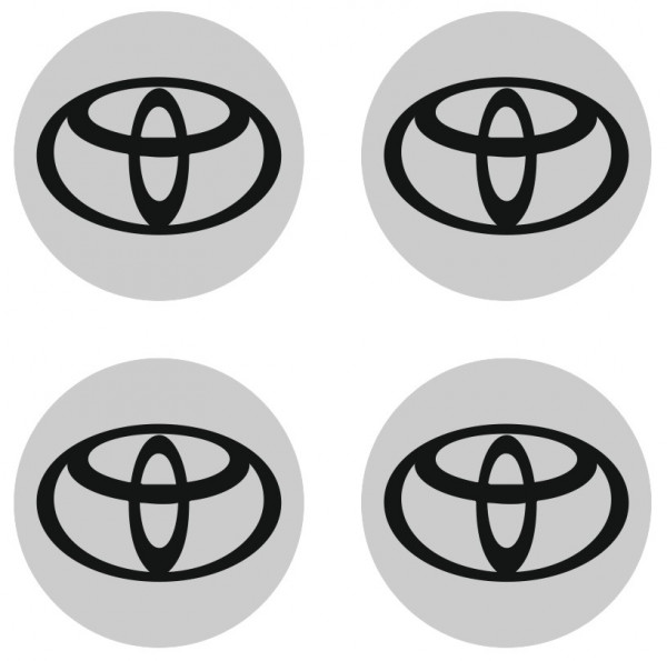 4 Autocolantes Para Centros de Jantes para TOYOTA