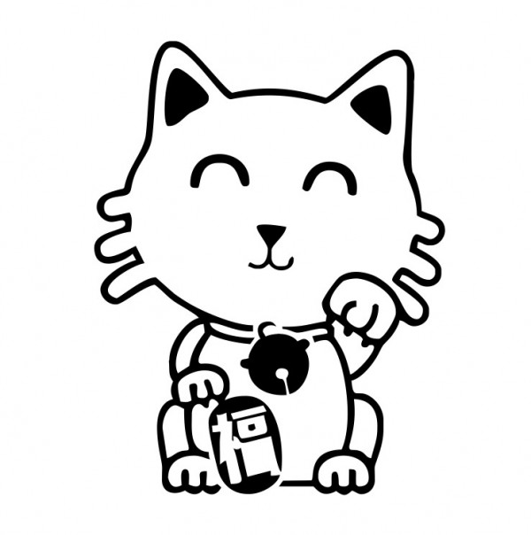 Autocolante com Gato