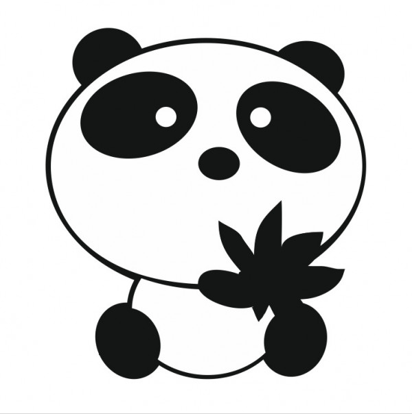 Autocolante com panda