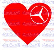 Autocolante - CORAÇÃO - MERCEDES