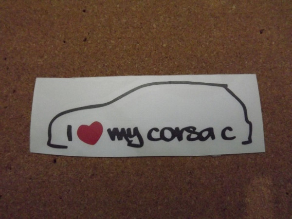 Autocolante - I love my corsa c