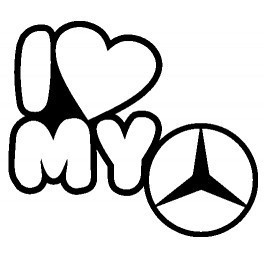Autocolante - I Love My Mercedes