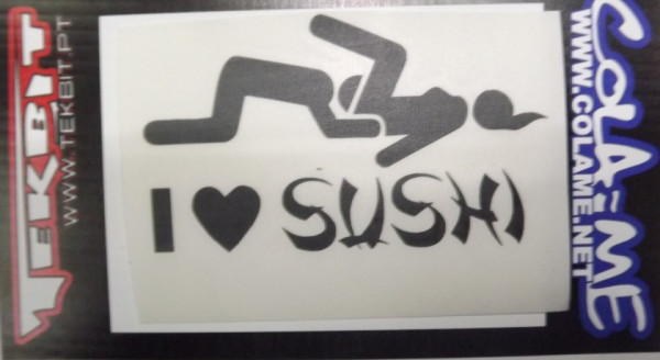 Autocolante - I Love Sushi