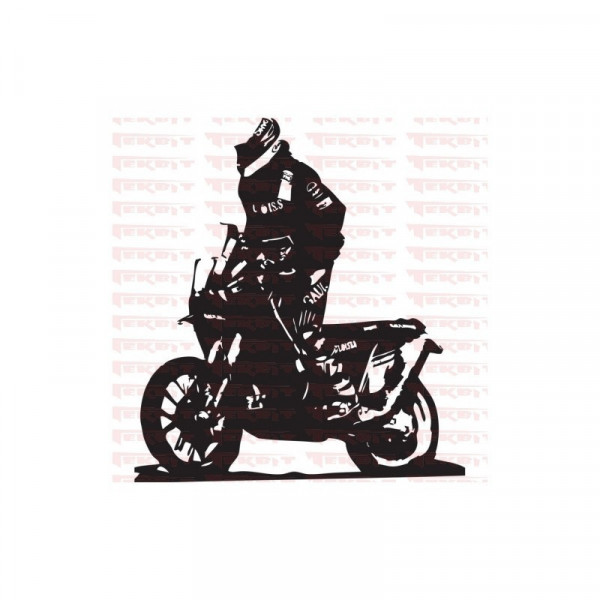 Autocolante - Motoqueiro Dakar