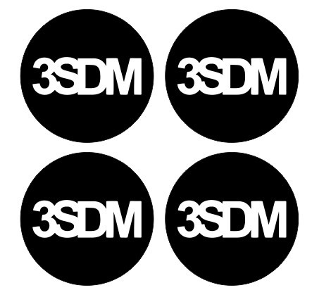 4 Autocolantes Para Centros de Jantes com 3SDM