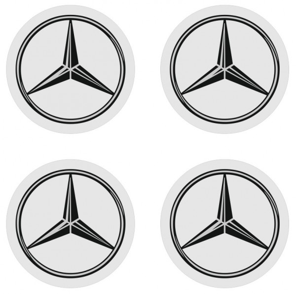 4 Autocolantes Para Centros de Jantes para MERCEDES