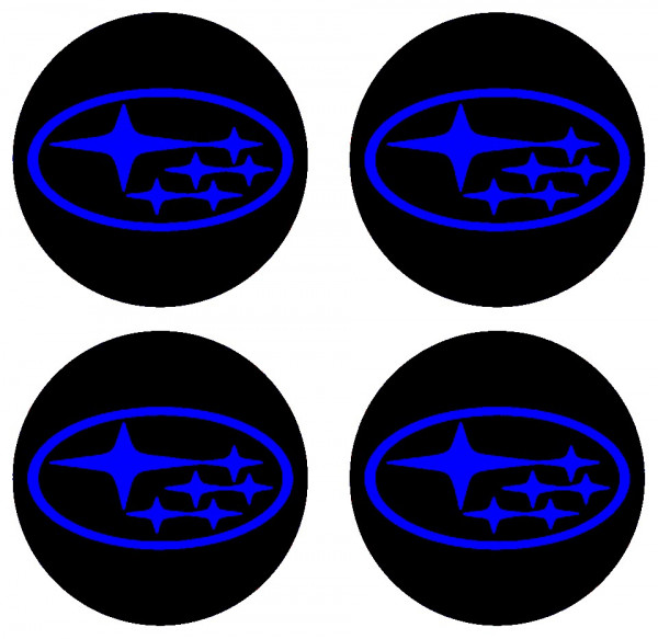 4 Autocolantes Para Centros de Jantes para Subaru