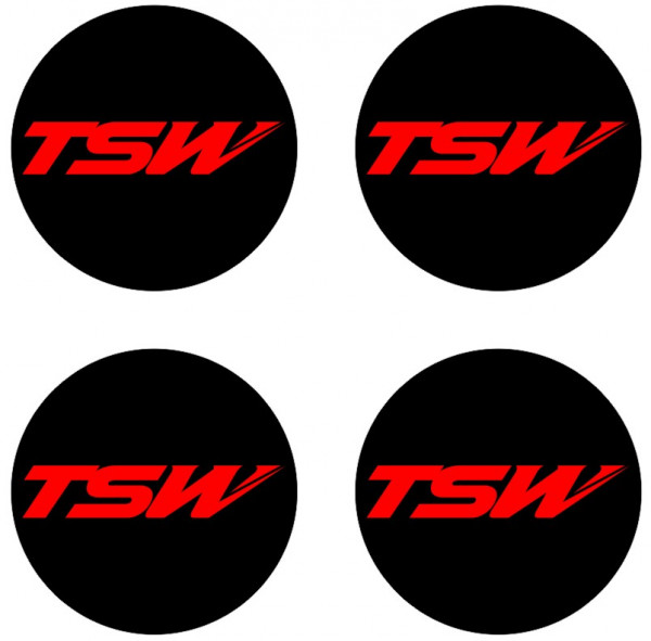 4 Autocolantes Para Centros de Jantes para TSW