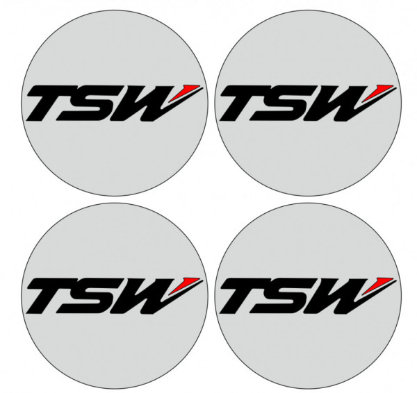 4 Autocolantes Para Centros de Jantes para TSW