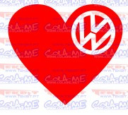 Autocolante - CORAÇÃO - VOLKSWAGEN