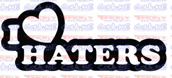 Autocolante - I Love Haters
