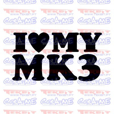 Autocolante - I love My MK3
