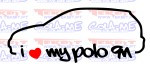 Autocolante - I Love my polo 9n