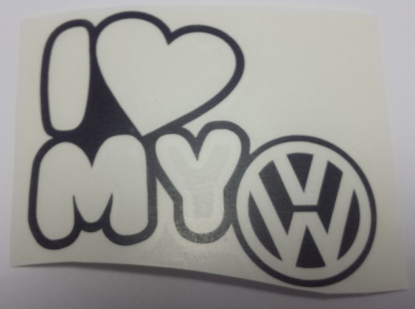 Autocolante - I Love My VW (Volkswagen)