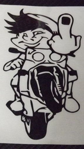 Autocolante - Motard Calvin