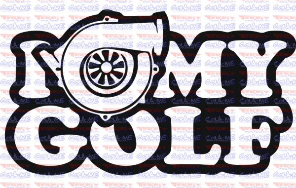 Autocolante - I Love My Golf