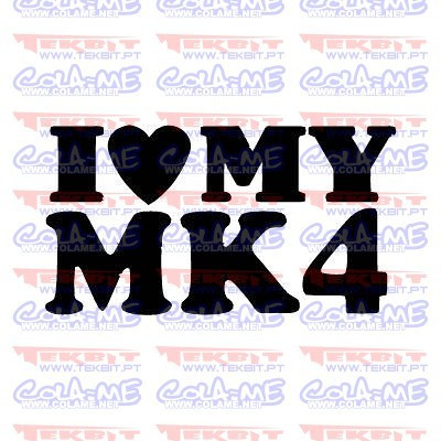 Autocolante - I love My MK4