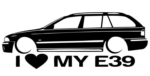 Autocolante para I love BMW E39