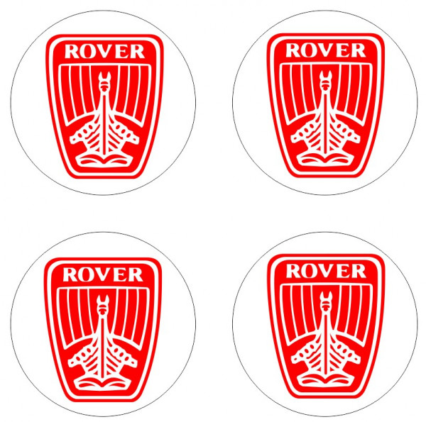 4 Autocolantes Para Centros de Jantes com ROVER