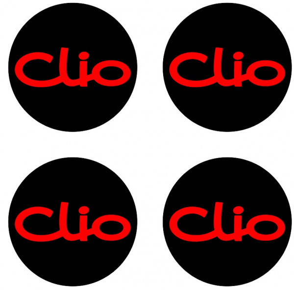4 Autocolantes Para Centros de Jantes para Renault CLIO