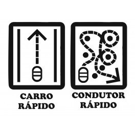 Autocolante - Carro rápido, Condutor Rápido