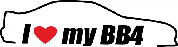 Autocolante - I love my BB4 (Honda prelude)
