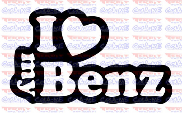 Autocolante - I love my Benz