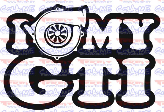 Autocolante - I Love My GTI