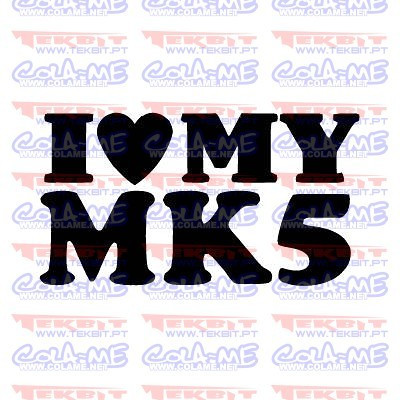 Autocolante - I love My MK5
