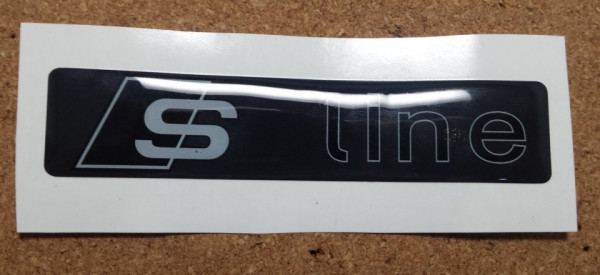 Autocolante Resinado 3D para Audi S-Line - 110 x 27mm