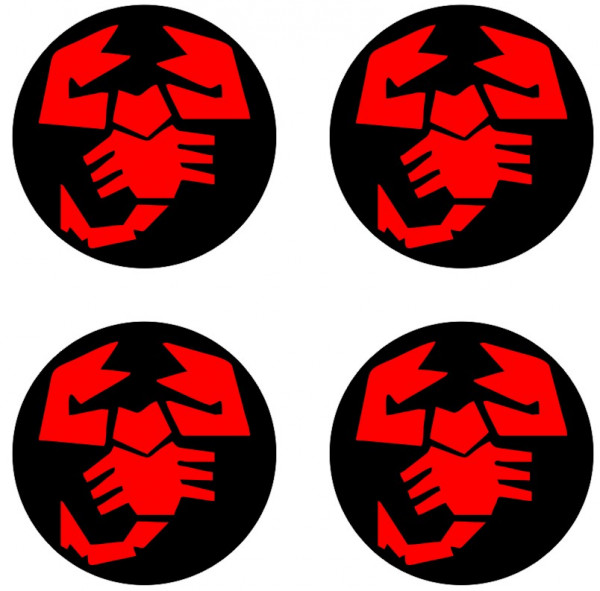 4 Autocolantes Para Centros de Jantes com SCORPION