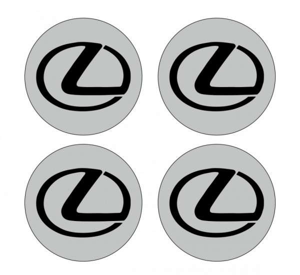4 Autocolantes Para Centros de Jantes para Lexus