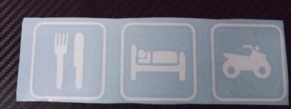 Autocolante - Comer Dormir Moto 4