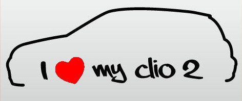Autocolante - I love my Clio 2